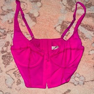 Hot pink corset